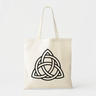 Bolsa Tote Ícone original do preto do nó de Triquetra do
