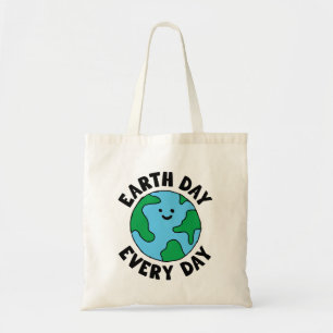 Bolsa Tote Ícone Terra Feliz do Dia a Dia Ecológico da Terra