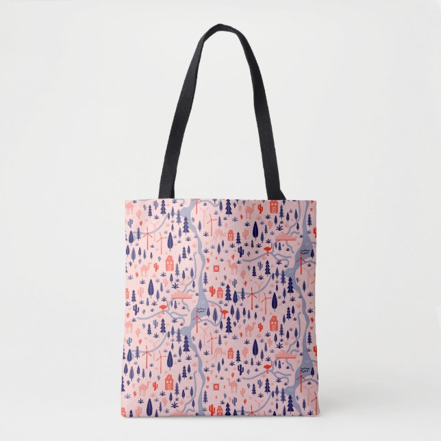 Bolsa Tote Ícones australianos, padrão decorativo perfeito. (Frente)