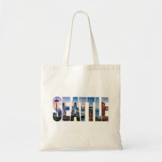 Bolsa Tote Ícones da Paisagem Urbana de Seattle Marcos de Sea