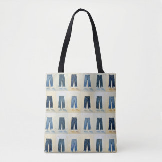 Bolsa Tote Ícones índios Painterly Denim Art Denimhead