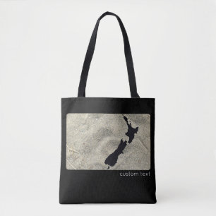 BOLSA TOTE ICONIC NEW ZEALAND BEACH PRETO NZ KIWIANA