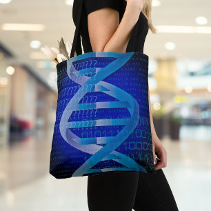Bolsa Tote ID de DNA Azul Ciência Médica