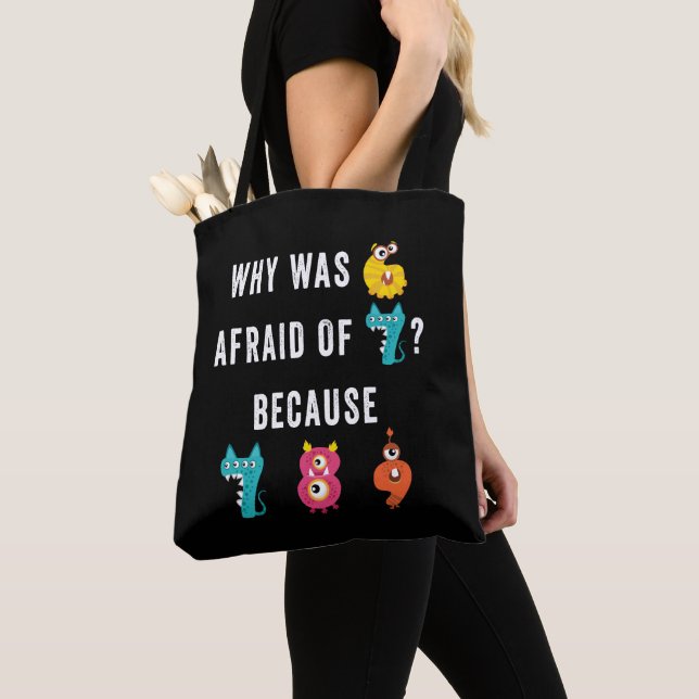 Bolsa Tote Ideia de Números para Crianças - Números de Monstr (Close Up)