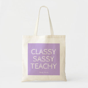 Bolsa Tote Ideia de Presente Personalizado Roxo para Professo