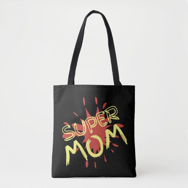 Bolsa Tote Ideia engraçada do presente do dia de as mães SUPE (Frente)