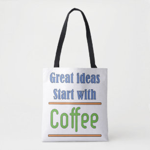 Bolsa Tote Ideias de excelente Comecem com Café