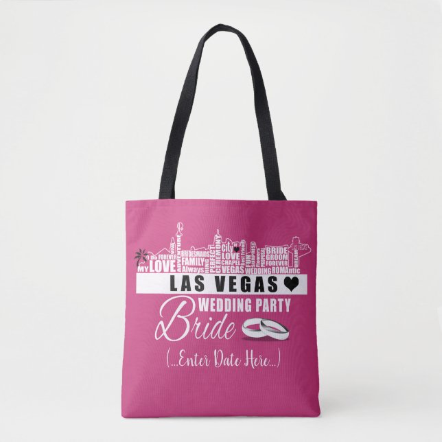 Bolsa Tote Ideias do presente de casamento de Vegas - saco do (Frente)