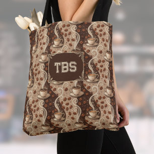 Bolsa Tote Ideias Frescas de Café São Cozidas Aqui Olhar Vint