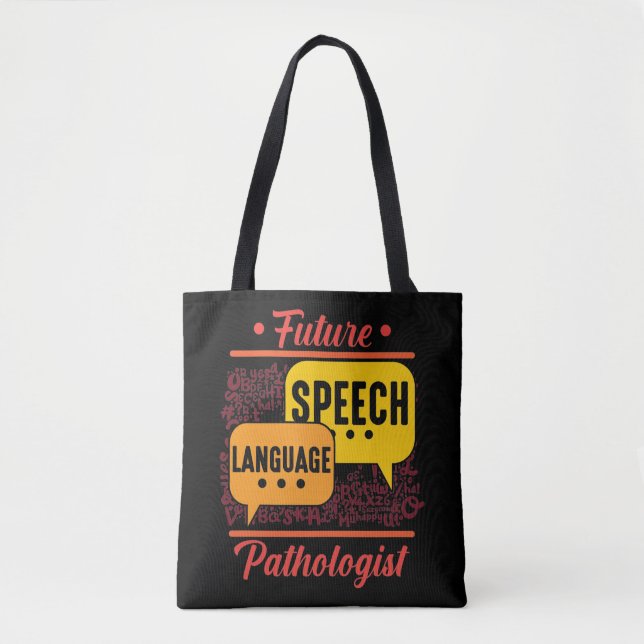 Bolsa Tote Idioma do Futuro da Língua Patologista Logopedics (Frente)