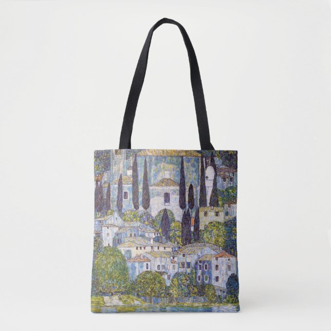 Bolsa Tote Igreja em Cassone, Gustav Klimt (Frente)