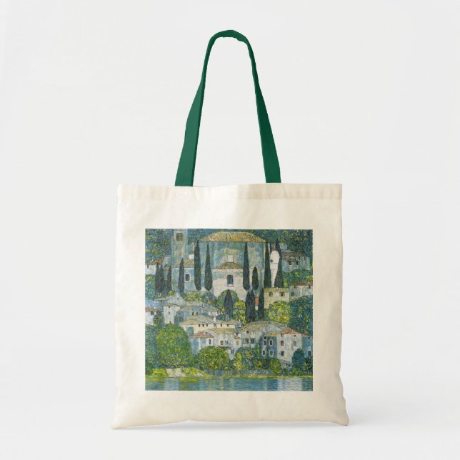 Bolsa Tote Igreja (Kirche) em Cassone por Gustav Klimt (Frente)