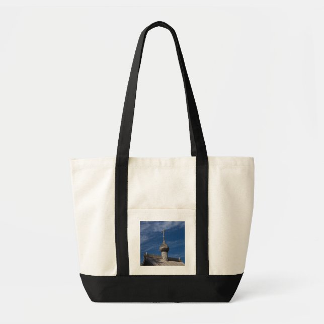 Bolsa Tote Igreja Ortodoxa Russa tradicional de madeira (Frente)