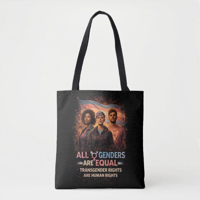 Bolsa Tote Iguais Sob Todas as Bandeiras (Frente)