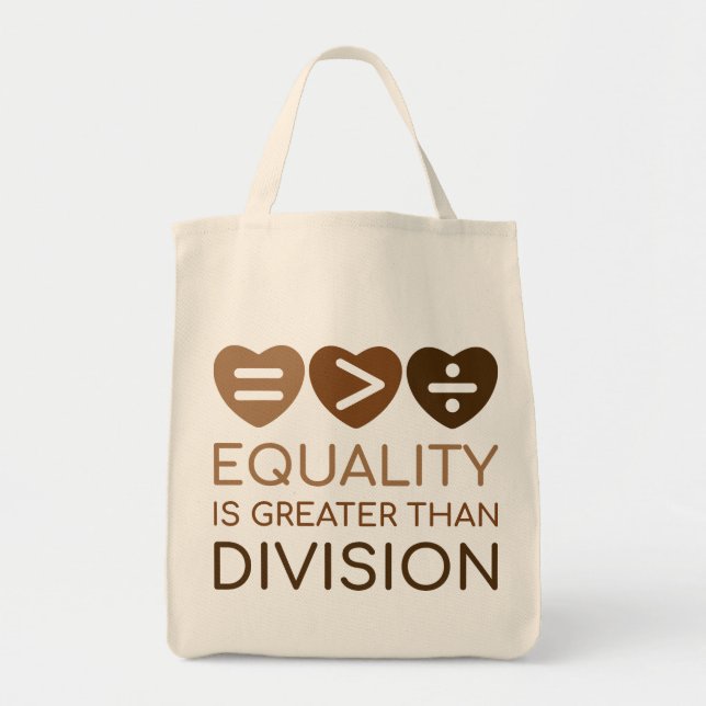 Bolsa Tote Igualdade É Maior Que Divisão (Frente)