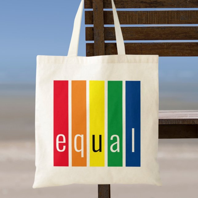 Bolsa Tote Igualdade orgulho gay (Criador carregado)