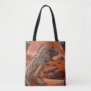 Bolsa Tote Iguana aborígene australiana