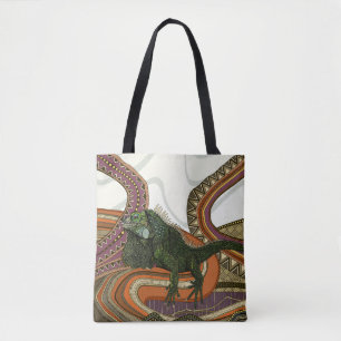 Bolsa Tote iguana verde