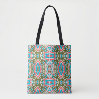 Bolsa Tote Ikat Ethnic Abstract Pattern. Shaman Pattern. Peni