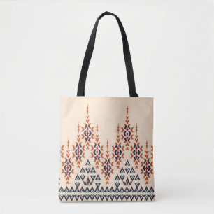Bolsa Tote Ikat étnico abstrato bela arte. Ikat perfeito 