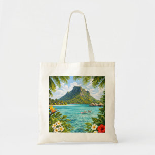 Bolsa Tote Ilha de Lagoa Tropical de Maupiti Polinésia France