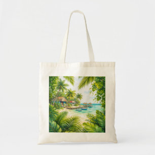 Bolsa Tote Ilha de Praia Tropical Caye Caulker