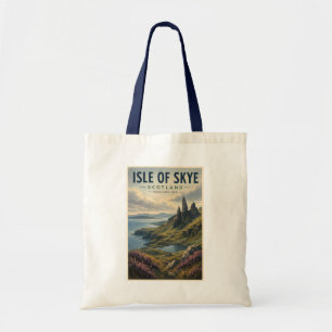 Bolsa Tote Ilha de Skye Escócia Paisagem Viagem Arte Retro