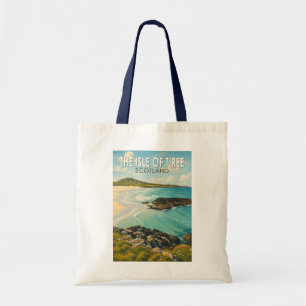 Bolsa Tote Ilha de Tiree Escócia Ilustração Arte Viagem