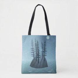 Bolsa Tote Ilha na Arte Oceânica