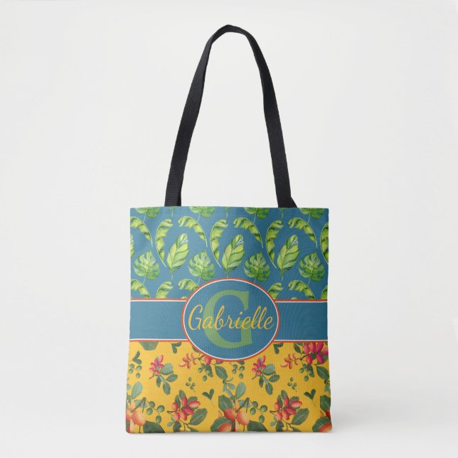 Bolsa Tote Ilha Tropical Personalizada (Frente)