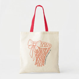 Bolsa Tote I'll Always Be Your Biggest Fan Basketball Bow