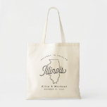 Bolsa Tote Illinois Wedding Tote Bag Bem-vindo<br><div class="desc">Este bolsa de Illinois é perfeito para receber convidados da cidade para o seu casamento! Embale-o com guloseimas locais para um pacote de boas-vindas extra divertido.</div>