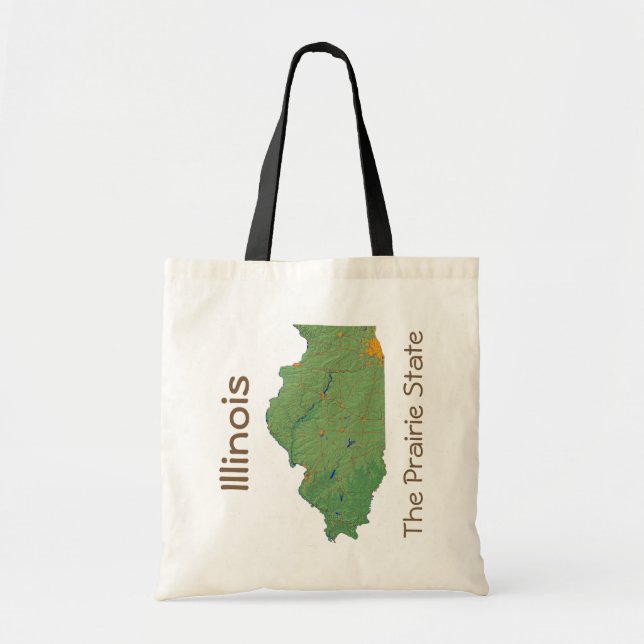 Bolsa Tote Illinoisan Map Bag (Frente)