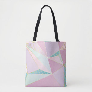Bolsa Tote (illustration) gold line background, abstract arti