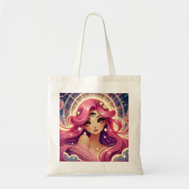 Bolsa Tote Iluminismo de Sonho Rosa Acordado Todos Os Dias To (Frente)