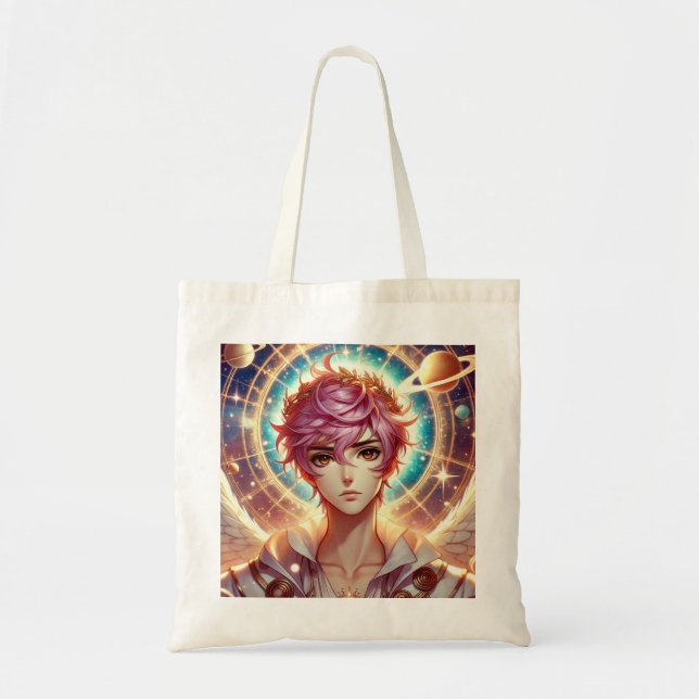 Bolsa Tote Iluminismo de Sonho Rosa - Saco de Tote do Dia a D (Frente)