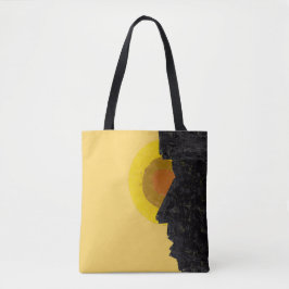 Bolsa Tote Ilustração Abstrata da Alma Morabeza de Cabo Verde