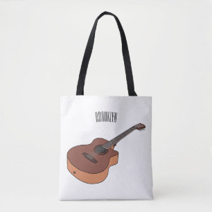 Bolsa Tote Ilustração acústica de desenho animado