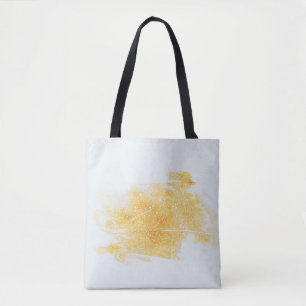 Bolsa Tote Ilustração amarela e branca