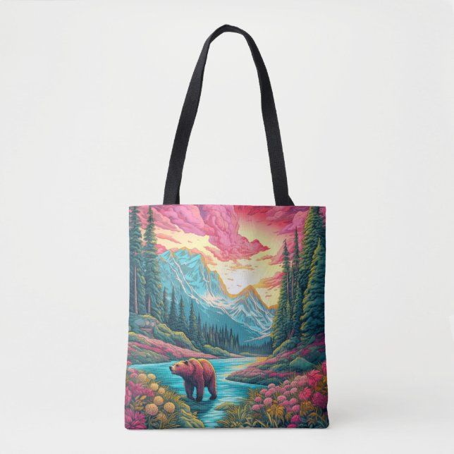 Bolsa Tote Ilustração ao Ar Livre (Frente)
