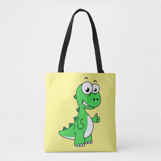 Bolsa Tote Ilustração Bela De Tyrannosaurus Rex. 2 (Frente)