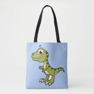 Bolsa Tote Ilustração Bela De Um Tiranossauro Rex.