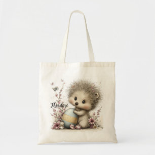 Bolsa Tote Ilustração Caprichosa de Ouriço da Primavera