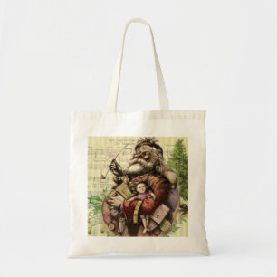 Bolsa Tote Ilustração Clássica do Papai Noel por Thomas Nast