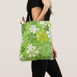 Bolsa Tote Ilustração Colorida Natureza Padrão Floral