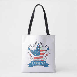 Bolsa Tote Ilustração Criativa do Dia do Trabalho Americano