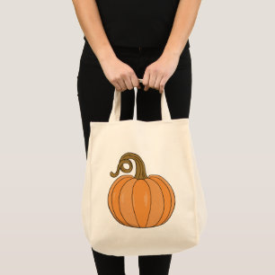 Bolsa Tote Ilustração Curva de Abóbora de Pedra