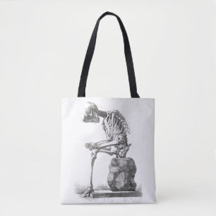 Bolsa Tote Ilustração da Anatomia Sentada do Esqueleto