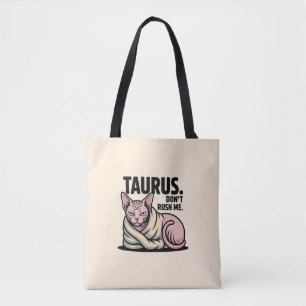 Bolsa Tote Ilustração da Atitude do Zodíaco do Gato Sphynx de