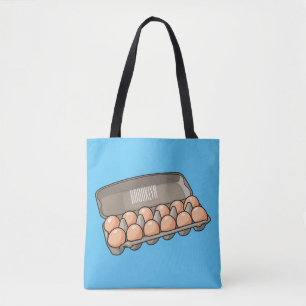 Bolsa Tote Ilustração da cartonagem de ovo